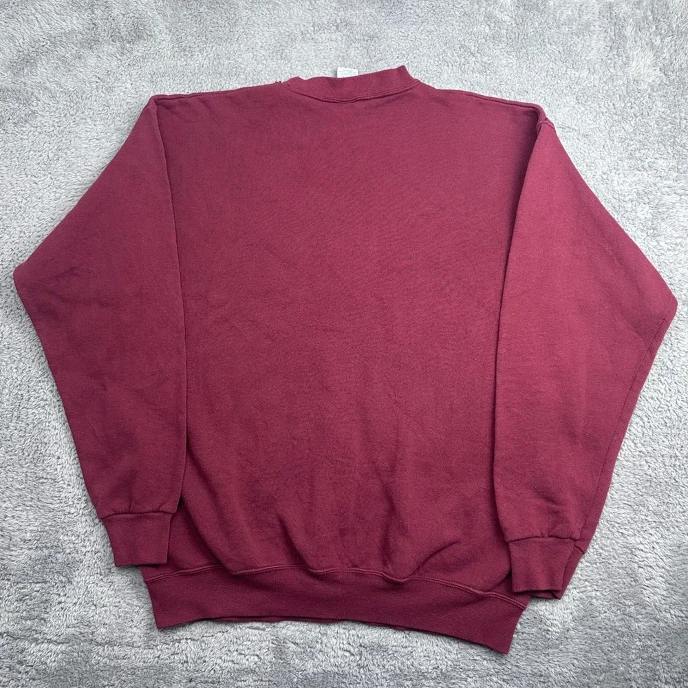 Soffe Sweatshirt Mens Large Maroon Camp Lejeune‎ US Marines Vintage 90s USA Made